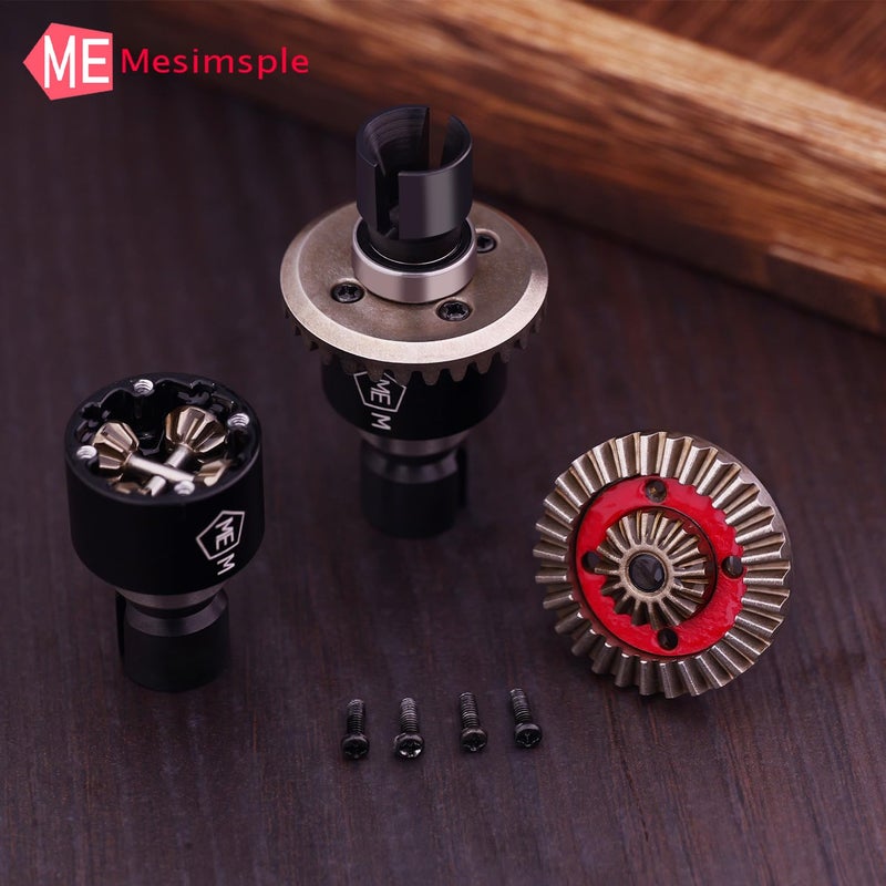 Mesimsple 2 قطعة ترس تفاضلي أمامي وخلفي لـ MJX Hyper go 1/16 H16207 16208 16209 16210 H16 1/14 14301 14302 14209 14210 H14BM سلسلة ترقيات الجزء الأسود - Image 2